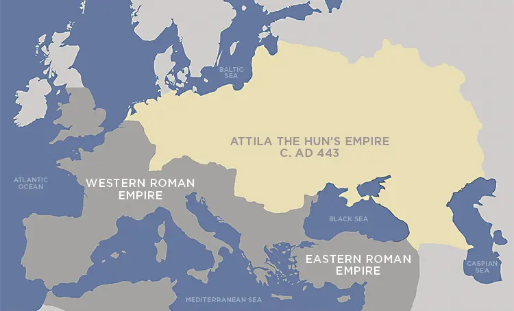 Avrupa Hun Devleti Haritası